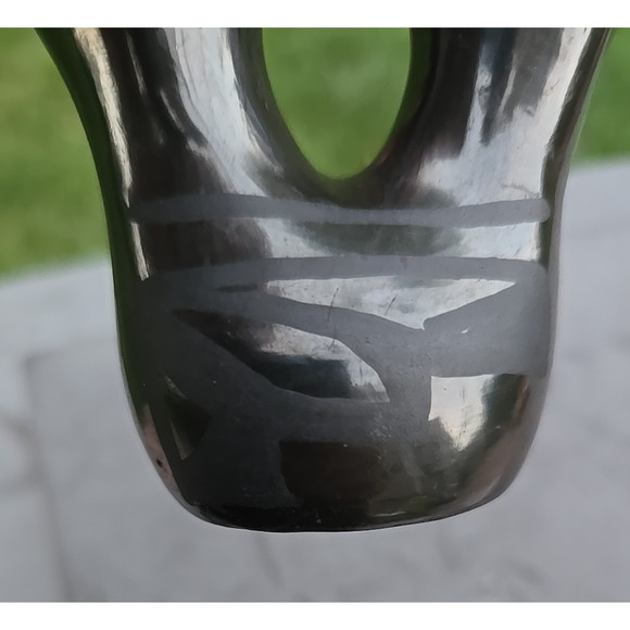 Santa Clara Pottery Matte on Black Wedding Vase P Tafoya 3"h x 3"w Phyllis - Picture 9 of 15